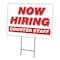 Signmission Now Hiring Counter Staff Yard Sign & Stake outdoor plastic coroplast window, C-1824 COUNTER STAFF C-1824 COUNTER STAFF - alternate 1